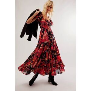 Free People Sundrenched Short-Sleeve Maxi Dress